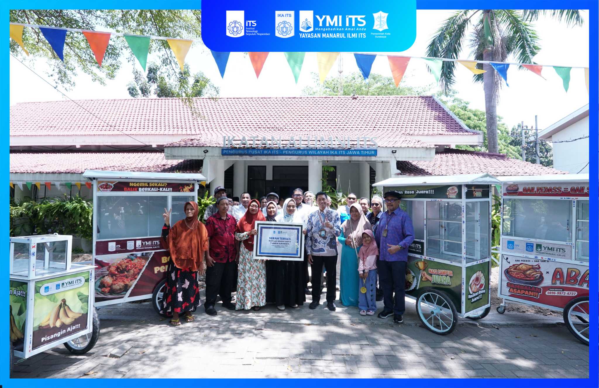 DORONG RODA EKONOMI UMKM, YMI ITS BERSAMA ITS & IKA ITS BERIKAN SARANA USAHA PADA 7 UMKM 